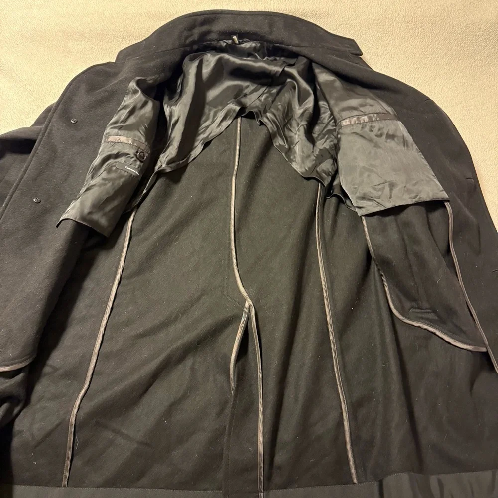 Hugo Boss Black Wool Cashmere Blend Over Coat  Shanty1 Slim Fit Classic Jacket